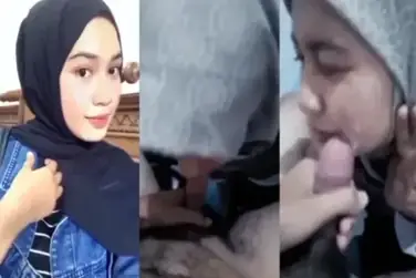 Jilbab Manis Sedot Batang Sampai Banjir Wajah Lumer WOT